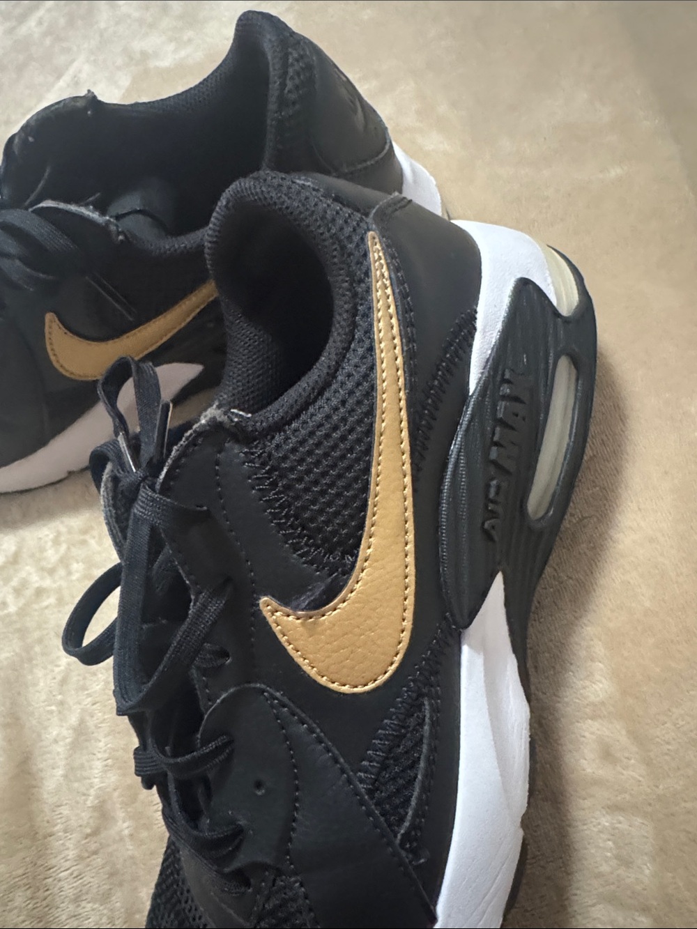 Nike Black Sneakers with Tan Swoosh Accent - Picture 7 of 13